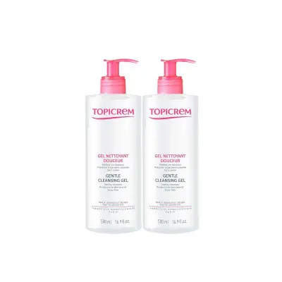 Gel Limpiador Topicrem Dúo 2 x 500 ml 2 Unidades