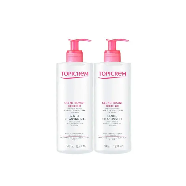 Gel Limpiador Topicrem Dúo 2 x 500 ml 2 Unidades