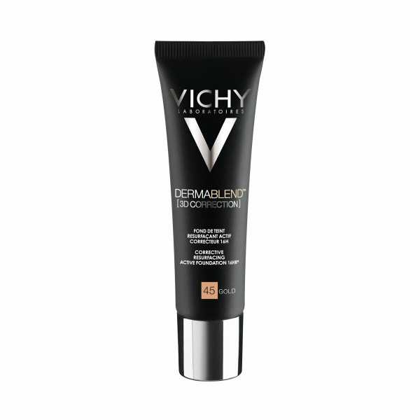 Base de Maquillaje Fluida Vichy Dermablend 3D Make-Up 45-gold Spf 15 30 ml (30 ml)