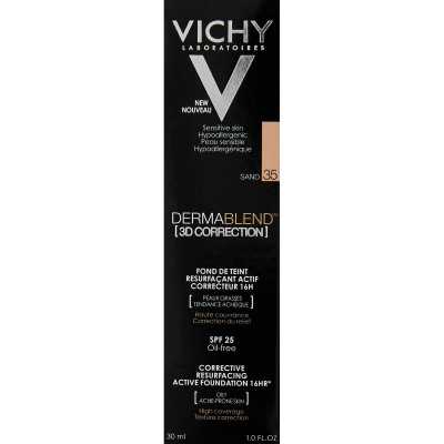 Base de Maquillaje Fluida Vichy Dermablend 3D 30 ml Arena Spf 25