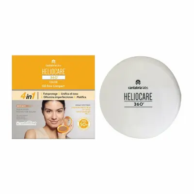 Protector Solar con Color Heliocare 360 Compact Oil-Free Bronce SPF 50