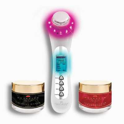 High Frequency Rejuvenating Facial Massager Drakefor M015 White 3 Piec