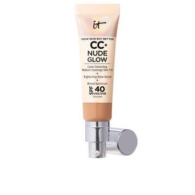 Base de Maquillaje Cremosa It Cosmetics CC+ Nude Glow Medium Tan Spf 4