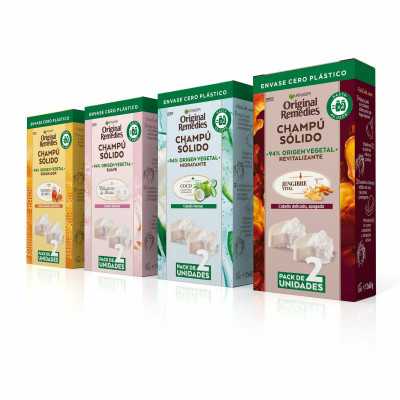 Champú Sólido Garnier Original Remedies X Hidratante Coco 2 Unidades