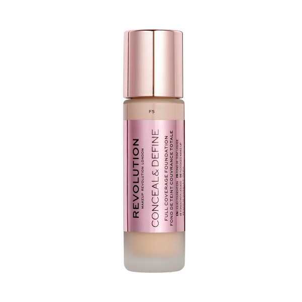 Base de Maquillaje Fluida Revolution Make Up Conceal & Define Nº F5 (23 ml)