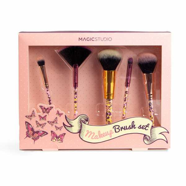 Set de Brochas de Maquillaje Magic Studio Pin Up (5 Piezas)