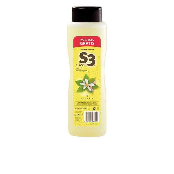 Agua de Colonia S3 Classic Fresh EDC 750 ml 600 ml + 150 ml