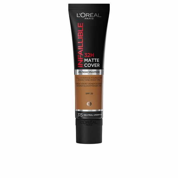 Base de Maquillaje Fluida L'Oreal Make Up Infalible 32H Matte Cover Nº 315 neutral undertone Spf 25