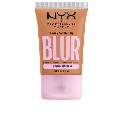 Base de Maquillaje Cremosa NYX Bare With Me Blur Nº 14 Medium tan 30