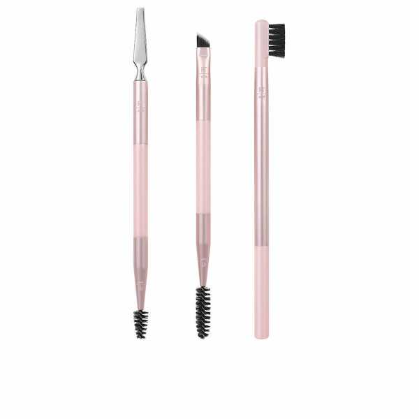 Set de Brochas de Maquillaje Real Techniques Brow Styling Rosa 3 Piezas