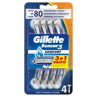 Maquinillas de Afeitar Desechables Gillette Sensor 3 Comfort 4 Unidade