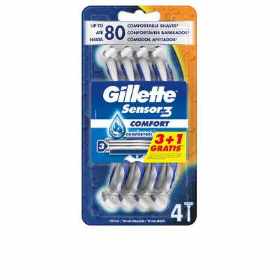 Maquinillas de Afeitar Desechables Gillette Sensor 3 Comfort 4 Unidade