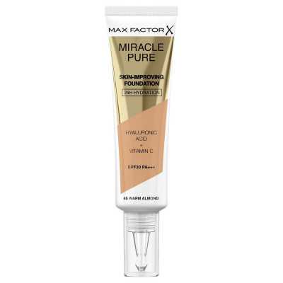 Base de Maquillaje Cremosa Max Factor Miracle Pure Nº 45 Warm almond