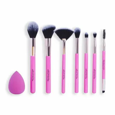 Set de Brochas de Maquillaje Revolution Make Up The Brush Edit Rosa 8