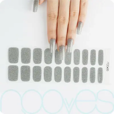 Gel Nail Foils Nooves Glitter grey (20 Units)