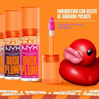 Brillo de Labios NYX Duck Plump Brown of applause 6,8 ml