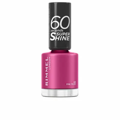 nail polish Rimmel London 60 Seconds Super Shine Nº 321 Pink fields 8