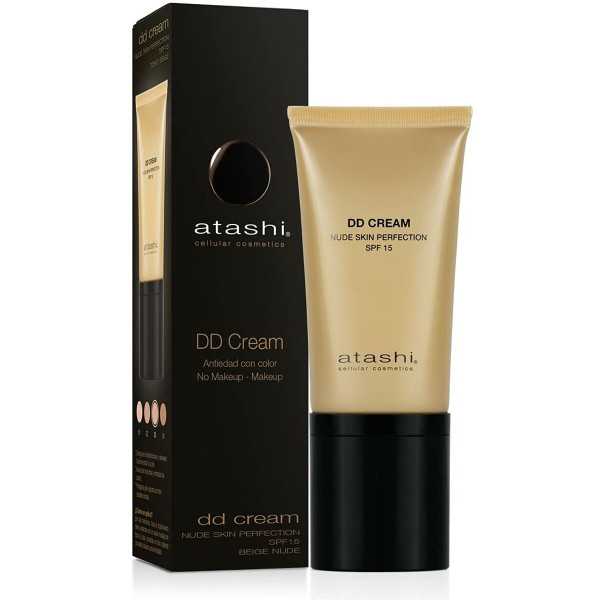 Protector Solar con Color Atashi Celullar Cosmetic Dd DD Cream Spf 15 Beige 50 ml