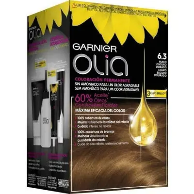 Tinte sin Amoniaco Olia Garnier 3600541234925 Rubio Oscuro Dorado