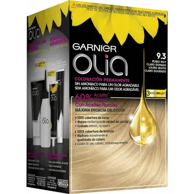 Tinte sin Amoniaco Olia Garnier 3600541235274 Rubio Muy Claro Dorado