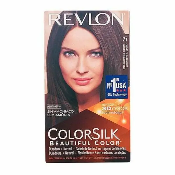 Tinte sin Amoniaco Colorsilk Revlon I0021834 Castaño Cálido Profundo (1 unidad)