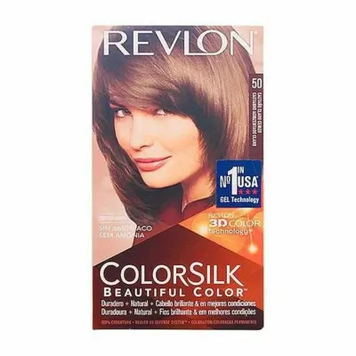 Tinte sin Amoniaco Colorsilk Revlon 929-95509 Castaño Claro Cenizo (1