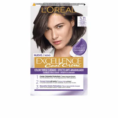 Permanent Colour Creme L'Oreal Make Up Excellence Cool 5.11-castaño c