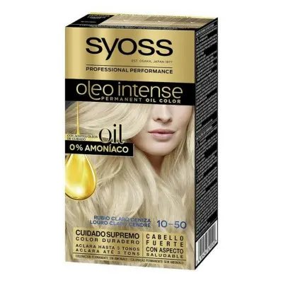 Permanent Dye  Syoss Olio Intense Ammonia-free Nº 10,50 Light Ash Blo