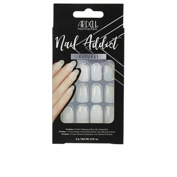 Uñas Postizas Ardell Nail Addict Natural Ovalada (24 pcs)