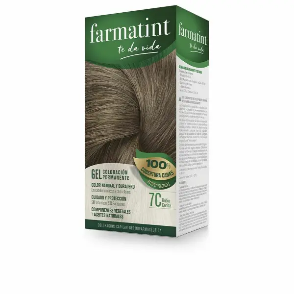 Tinte Permanente Farmatint 7c-Rubio Ceniza Gel