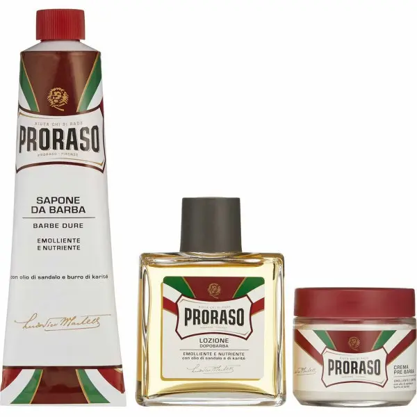 Set para el Afeitado Proraso Red Vintage Primadopo 3 Piezas