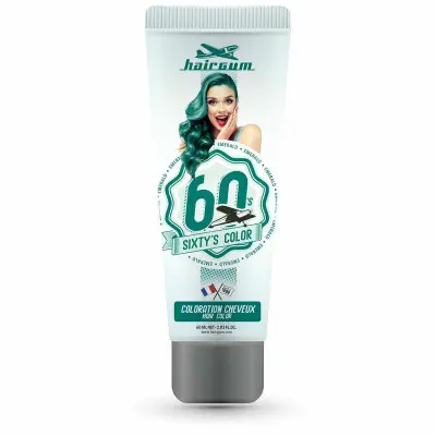 Coloración Semipermanente Hairgum Sixty's Color Verde Esmeralda (60 m