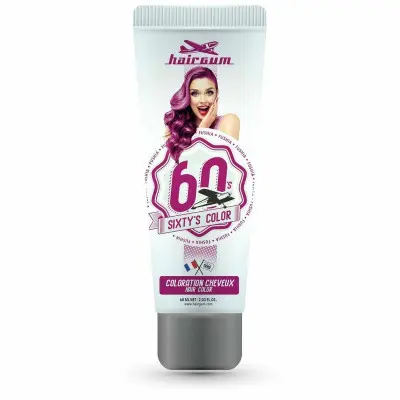 Coloración Semipermanente Hairgum Sixty's Color Fucsia (60 ml)