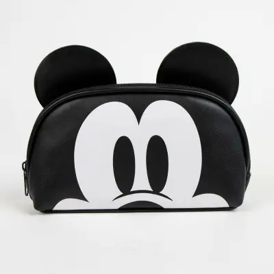 Neceser de Viaje Mickey Mouse Negro 100 % Poliuretano 23 x 10,5 x 5,5