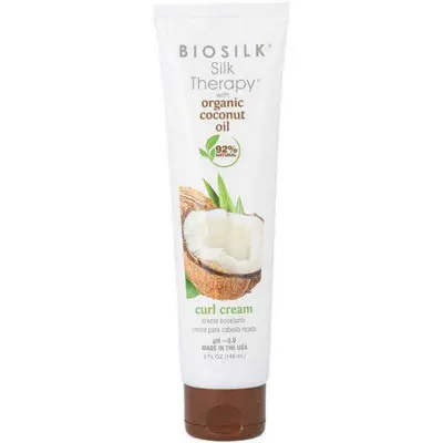 Crema de Peinado Farouk Biosilk Silk Therapy Coconut Oil Cabellos Riza