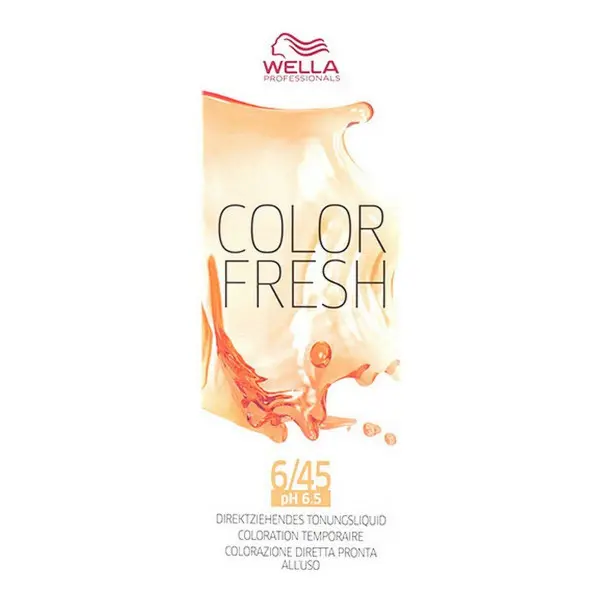 Semi-Permanent Tint Color Fresh Wella 456645 6/45 (75 ml)