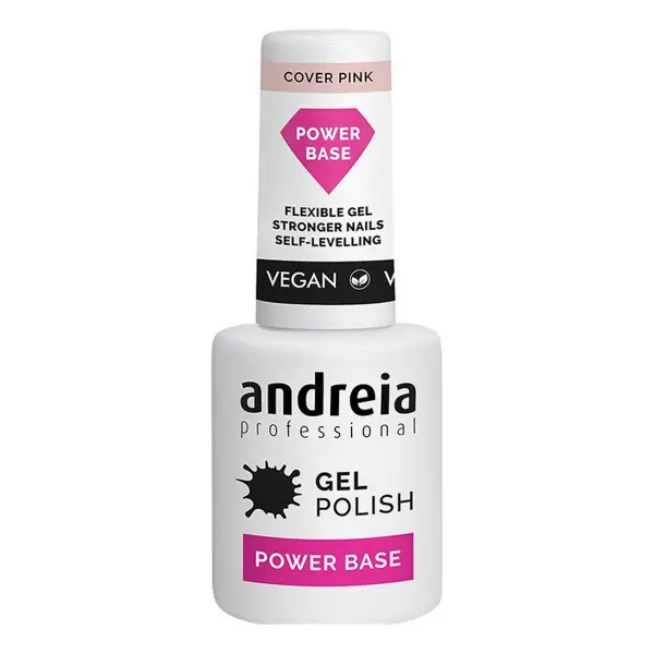 Pintaúñas Semipermanente Gel Polish Power Base Andreia Professional Gel Rosa (10,5 ml)