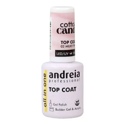 Nail Polish Fixer Andreia Cotton Candy Top Coat Nº 02 Milky Pink 10,5