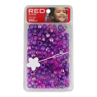 Glass beads Red Kiss Kiss L Purple 240 Pieces