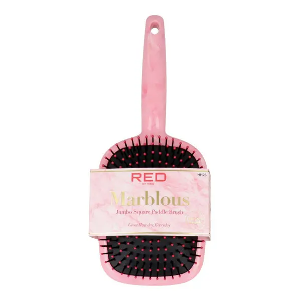 Detangling Hairbrush Red Kiss Kiss Marblous Pink