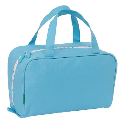 Neceser Escolar Benetton Spring Azul cielo 31 x 14 x 19 cm