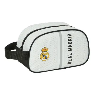 Neceser de Viaje Real Madrid C.F. Blanco Gris Deportivo 26 x 15 x 12 c