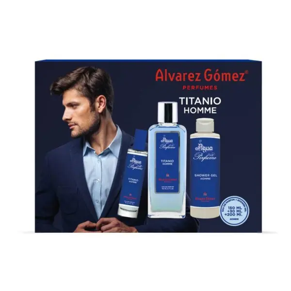 Set de Perfume Hombre Alvarez Gomez Titanio Homme 3 Piezas