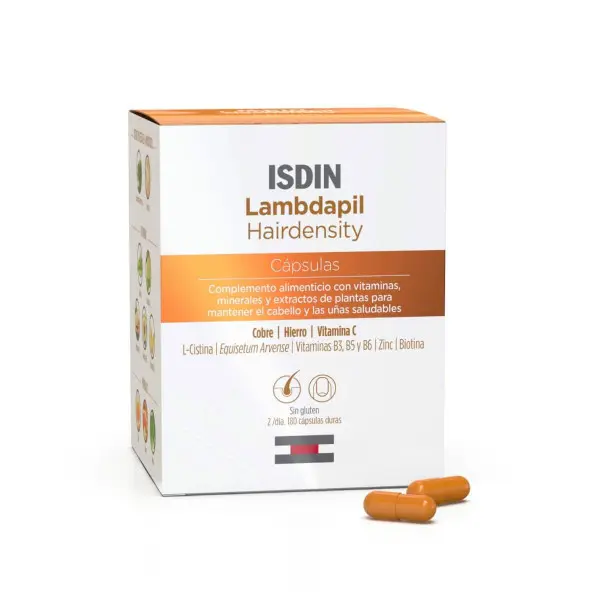 Complemento Alimenticio Anticaída para el Cabello Isdin Lambdapil 180 Cápsulas