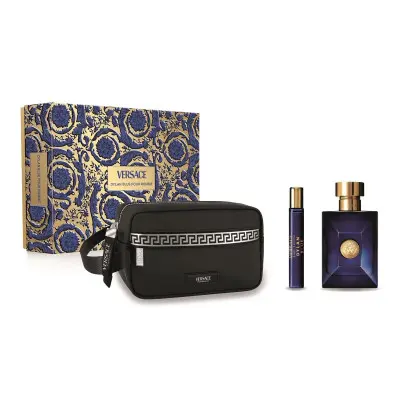 Men's Perfume Set Versace Dylan Blue EDT 3 Pieces