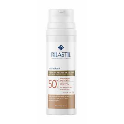 Sun Protection with Colour Rilastil Age Repair SPF 50+ 50 ml Anti-agei