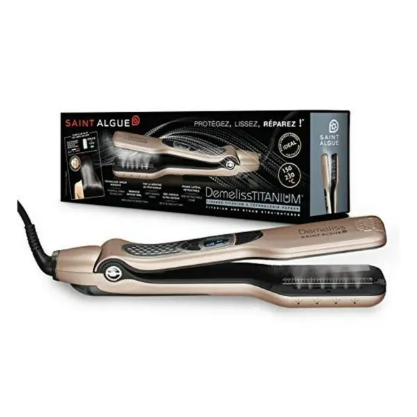 Plancha de Pelo Demeliss Titanium Saint-Algue Straightener Demeliss Titanium Negro