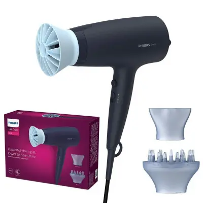 Hairdryer Philips 3000 BHD360/20 Secador Navy Blue deep blue 2100 W