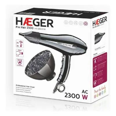 Secador de Pelo Haeger HD-230.011B 2300 W Negro 2300 W