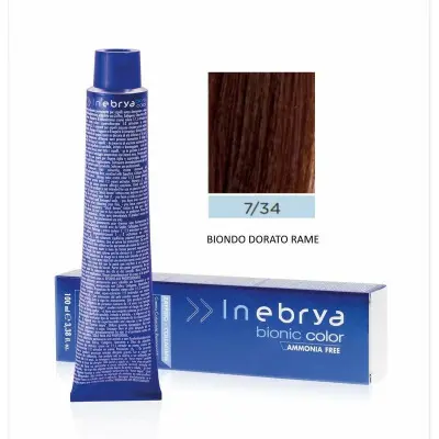 Tinte Permanente Inebrya Bionic Color Nº 7/34 Blonde Golden Copper 10